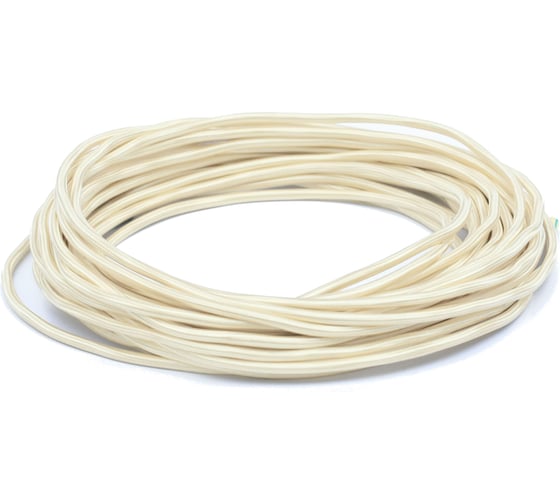 Изображение товара Провод МЕЗОНИНЪ монтажный круглый ПВХ 2х0,75, цвет- слоновая кость GE70160-02