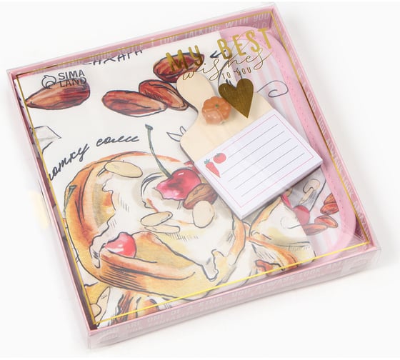 Изображение товара Набор подарочный Этель Булочки полотенце 40x73 см, прихватка 19x19 см, магнит 11x7 см 4809195