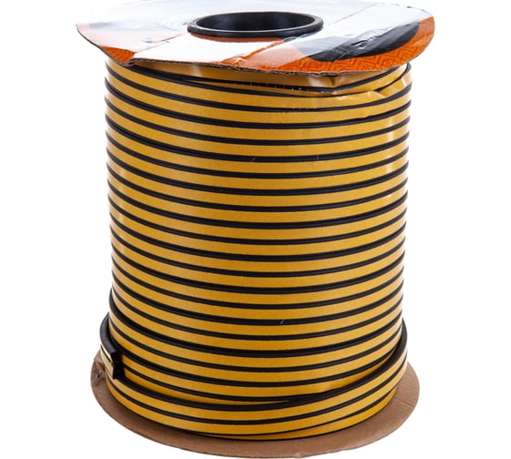 Изображение товара Уплотнитель (P; 9 х 5 мм; черный; бухта; 100 м) TECH-TOP 205991