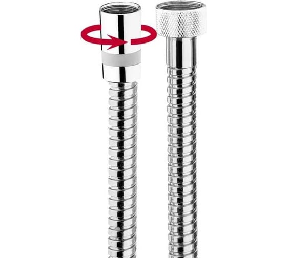 Изображение товара Шланг душевой Bossini Doppia из латуни двойного фальцевания, 1750 мм, хром A00048D.030