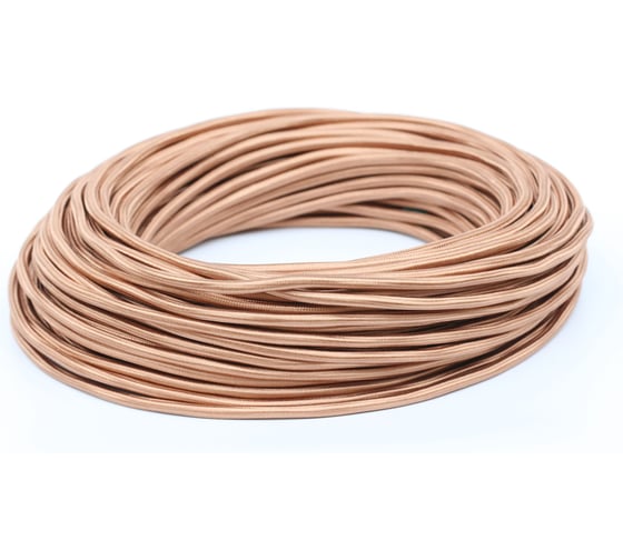 Изображение товара Провод МЕЗОНИНЪ монтажный круглый ПВХ 2х0,75, цвет- беж. перламутр, бухта 25м GE70160-29