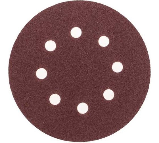 Изображение товара Диск абразивный на ворсовой основе, на липучке, перфорированный P60, 125 мм, 10 шт KRANZ KR-91-1165