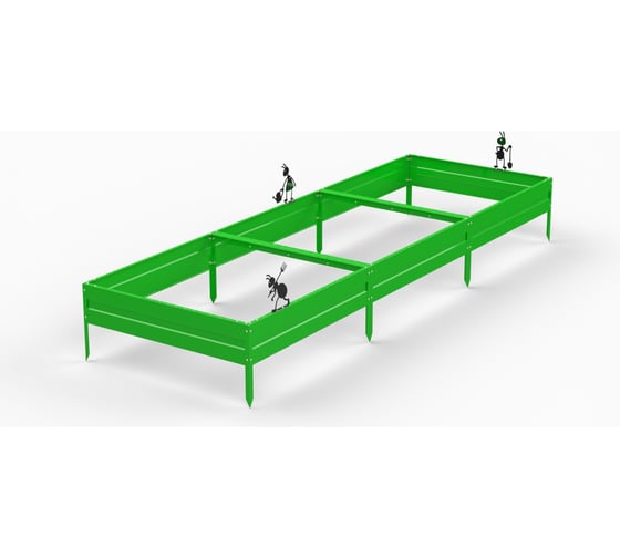 Изображение товара Грядка ООО Металекс KitGarden 3x1 х 0.2 м. Зеленая 114011