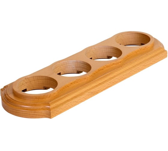 Изображение товара Рамка МЕЗОНИНЪ 4-местная "Элегант" бук натуральный GE70704-25