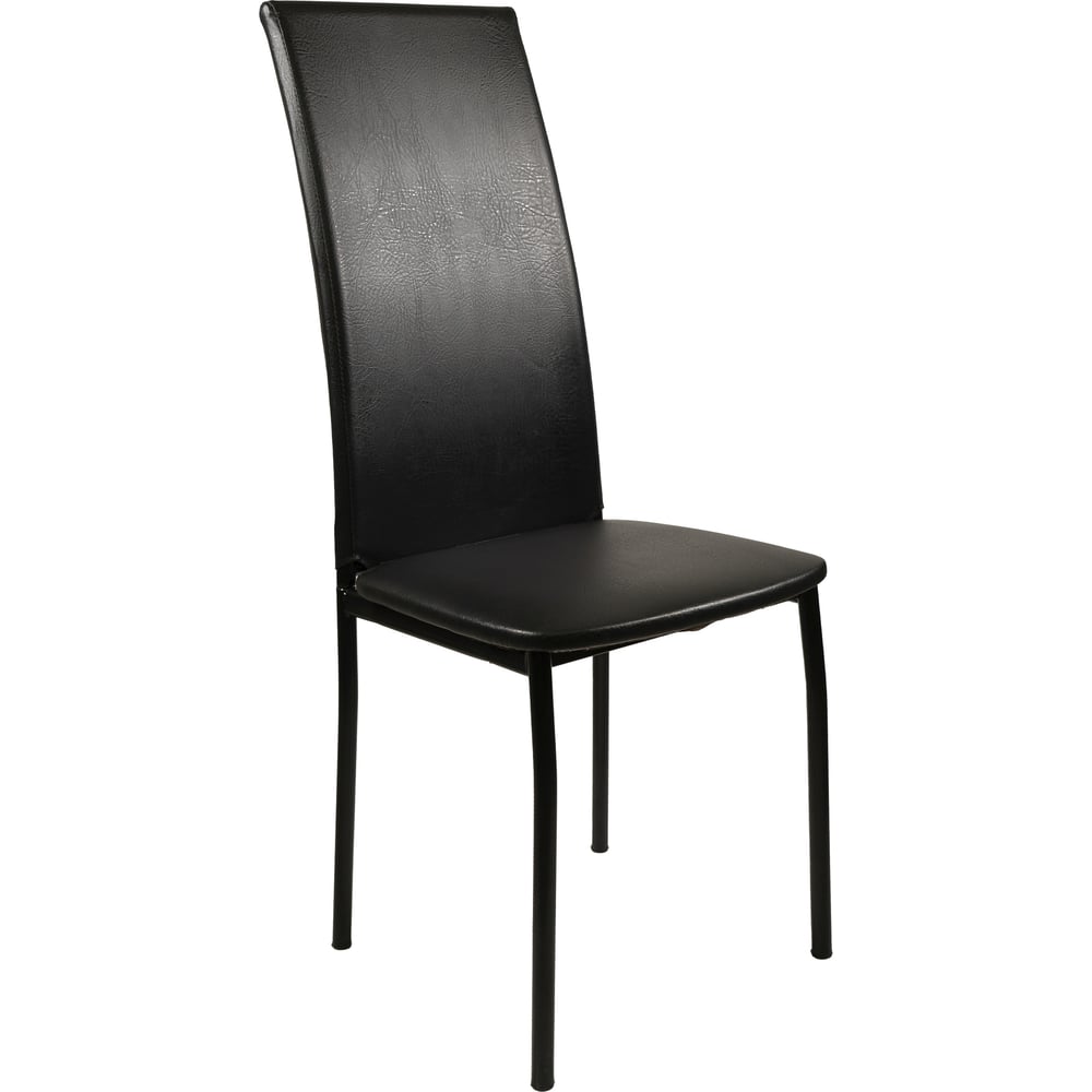 Изображение товара Стул Амарант разборный черный глянец из металла и экокожи, современный дизайн