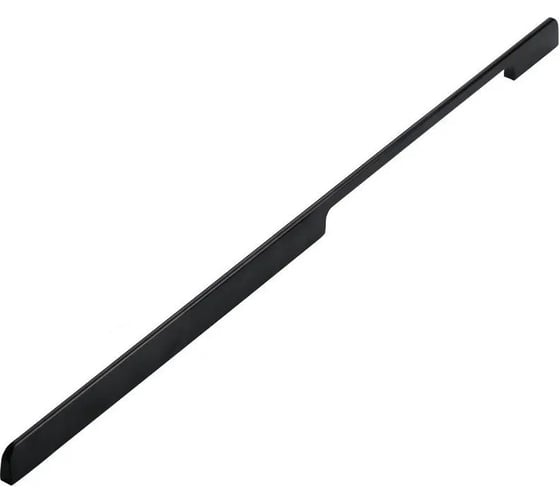 Изображение товара Ручка мебельная Crocus-Life черная, скоба, алюминиевая, скрытый монтаж, дизайнерская фурнитура для мебели, в стиле лофт, длинная, для шкафа, 800мм, накладная, рейлинг, модерн, матовый L80-b