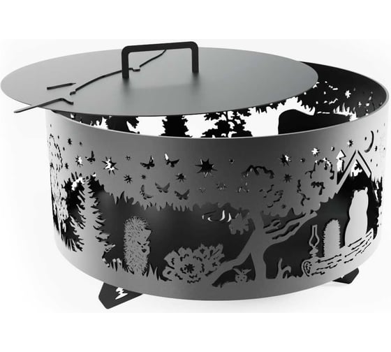 Изображение товара Костровая чаша Flamet "Ежик в тумане" диаметр 60 см ЧЕ-60-3