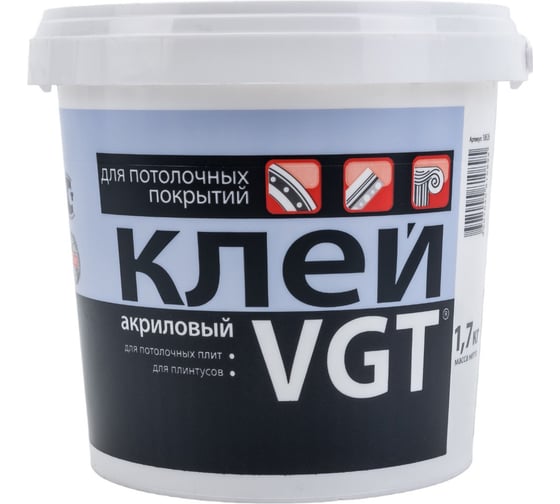 Изображение товара Клей для потолочных покрытий VGT 1,7 кг 11604893