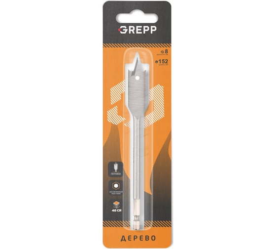 Изображение товара Сверло перовое по дереву 50x152 мм GREPP 301-50152