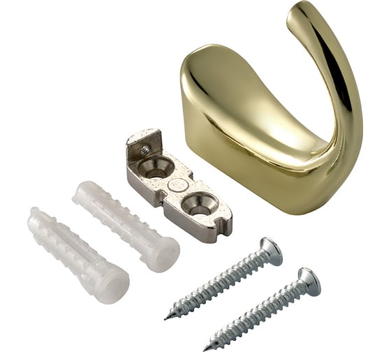 Изображение товара Крючок мебельный JET 912 однорожковый замак золото C912Z.001GP99