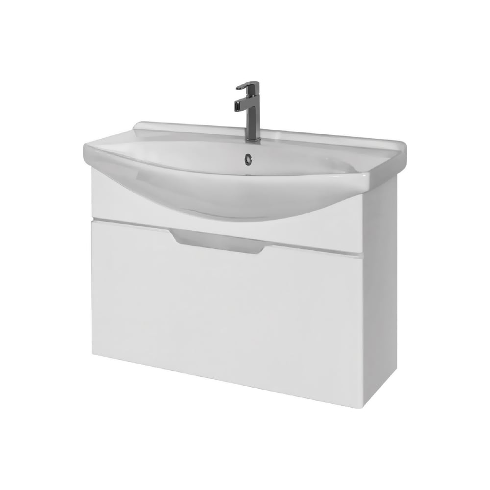 Изображение товара Подвесная тумба с раковиной Dreja LAGUNA 75 см белый глянец