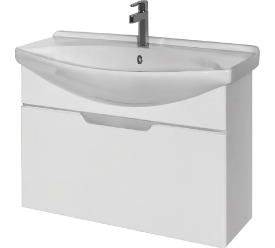 Изображение товара Подвесная тумба с раковиной Dreja LAGUNA, 75 см,1 ящик, белый глянец - 99.99.0102-028230 99.0102K