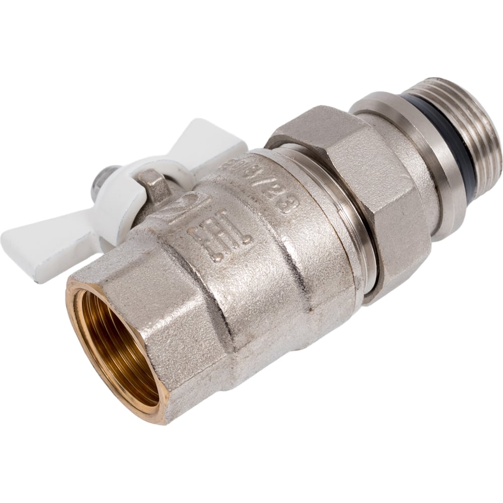 Изображение товара Кран шаровой BASE с полусгоном 3/4 внутренняя-наружная резьба белый VALTEC VT.227.NRW.05