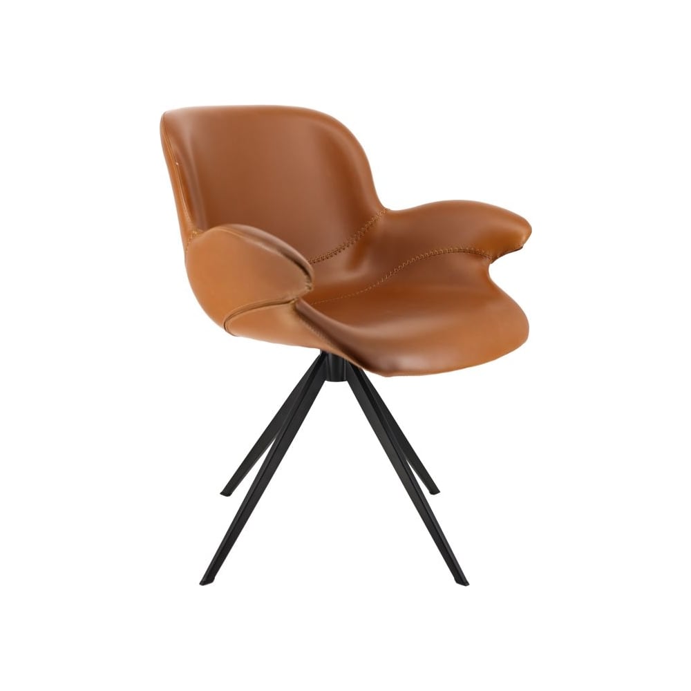 Изображение товара Кресло обеденное EVERPROF Aurora из экокожи коричневое, вращающееся