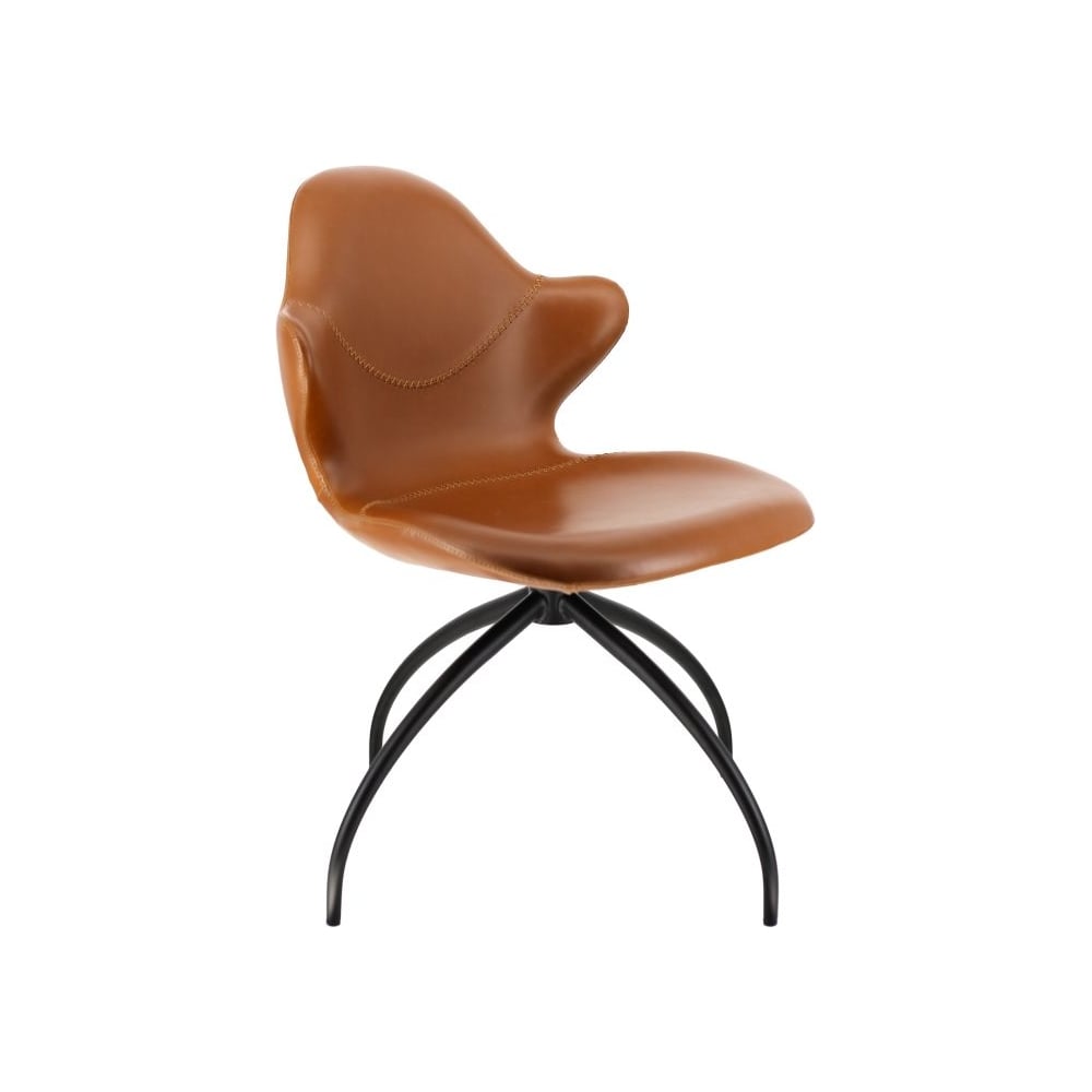 Изображение товара Обеденное кресло EVERPROF Paradise из экокожи коричневое вращающееся с металлическим каркасом