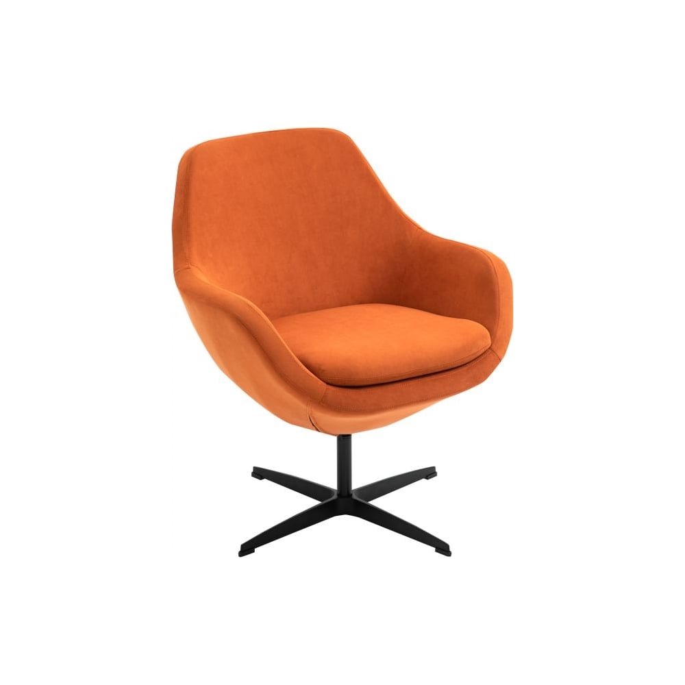 Изображение товара Мягкое кресло EVERPROF Rocky ткань оранжевый современное с металлическими подлокотниками