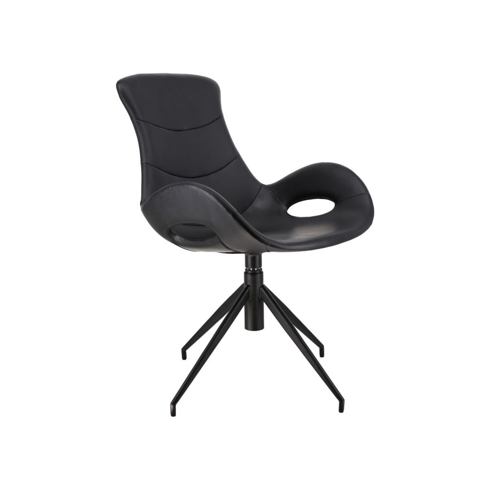 Изображение товара Обеденное кресло EVERPROF Freedom из экокожи черное, вращающееся, современный дизайн