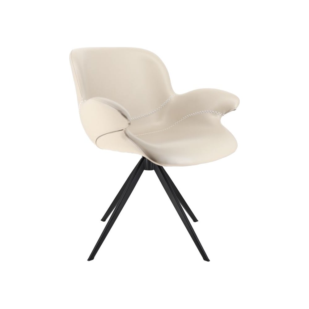 Изображение товара Кресло обеденное EVERPROF Aurora из экокожи, бежевое, вращающееся, с подлокотниками