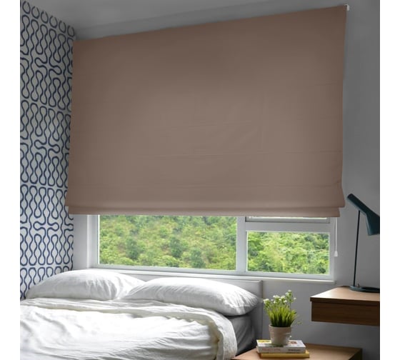 Изображение товара Римская штора, Blackout, коричневый, 140x175 см арт. Эскар 660635140175