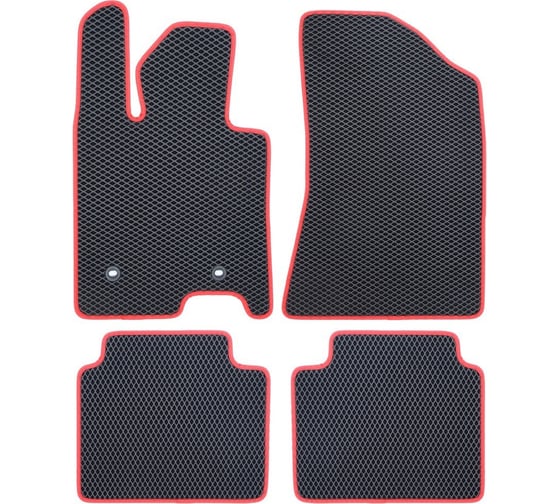 Изображение товара Коврики в салон Klever EVA подходят для KIA K5 III 2020-, седан, (красная окантовка), 4шт./Киа К5 (Китай) EVA.R.0502507322110k