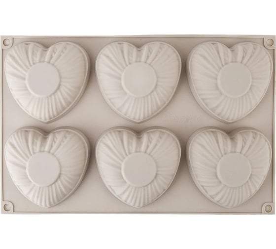 Изображение товара Форма для выпечки Nouvelle 6 ячеек "Сердце", 28,5x18,5см, 9904467-1