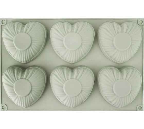 Изображение товара Форма для выпечки Nouvelle 6 ячеек "Сердце", 28,5x18,5см, 9904467-2