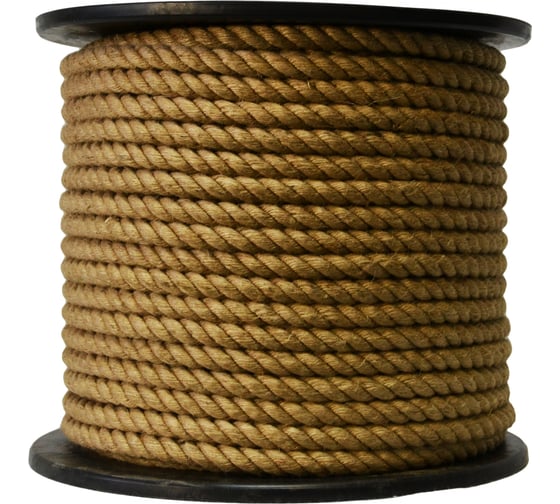 Изображение товара Джутовый канат ТПК МДС, крученый, 12 мм, 100 м 7930050321202