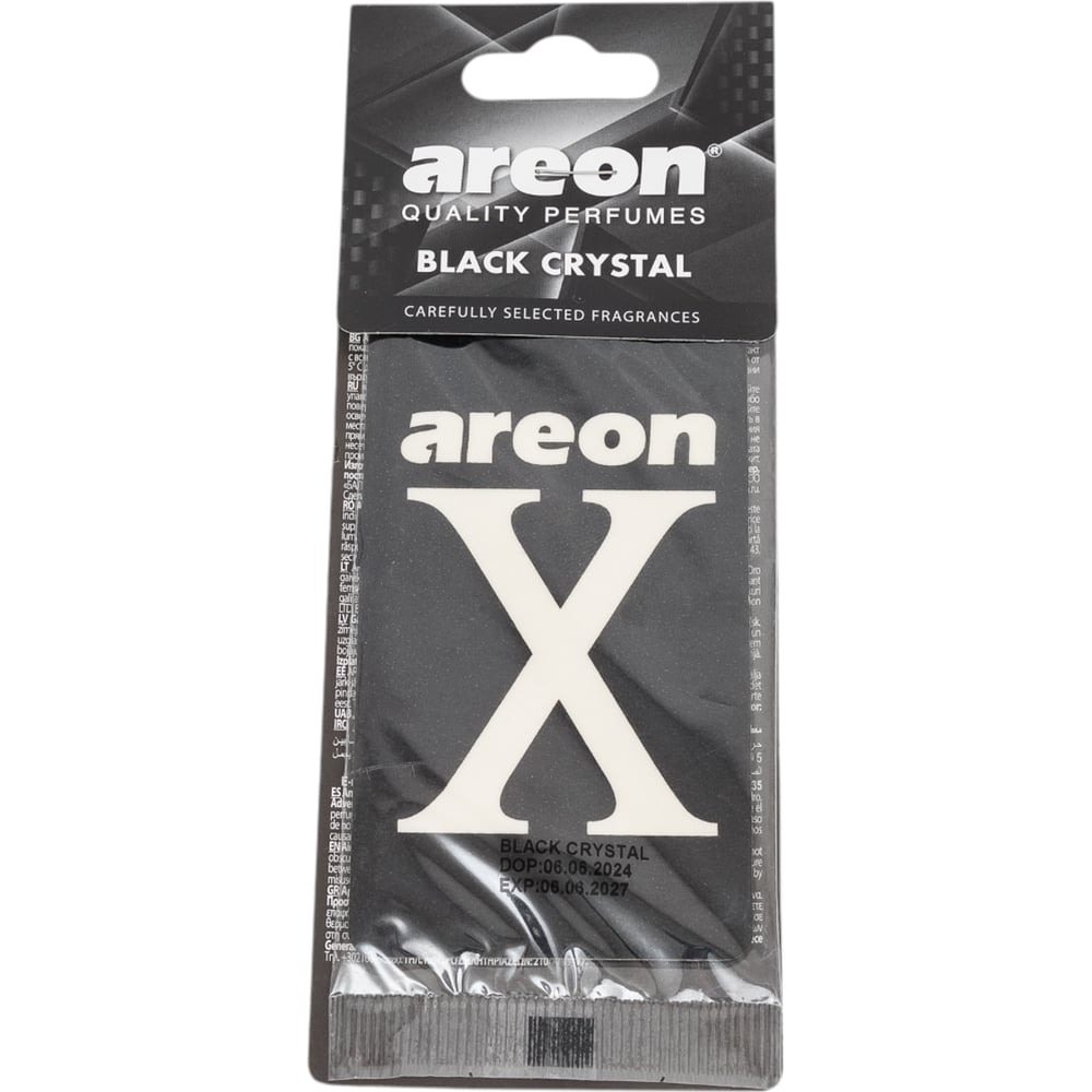 Изображение товара Автомобильный ароматизатор Areon X-VERSION Black Crystal XV02 сухой на зеркало