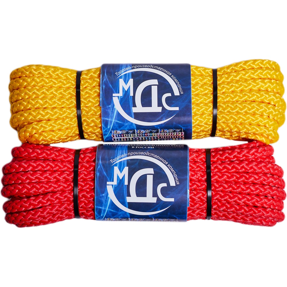 Изображение товара Полипропиленовый канат ТОРГОВО-ПРОИЗВОДСТВЕННАЯ КОМПАНИЯ МДС, плетеный, 10 мм, 8 пр, 10 м 7930050321264