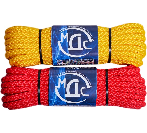 Изображение товара Полипропиленовый канат ТОРГОВО-ПРОИЗВОДСТВЕННАЯ КОМПАНИЯ МДС, плетеный, 10 мм, 8 пр, 10 м 7930050321264