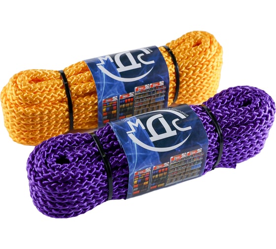 Изображение товара Полипропиленовый канат ТОРГОВО-ПРОИЗВОДСТВЕННАЯ КОМПАНИЯ МДС, плетеный, 10 мм, 8 пр, 10 м 7930050321264