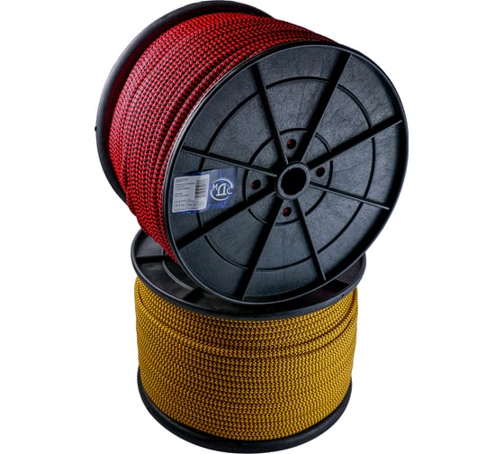 Изображение товара Полипропиленовый шнур ТОРГОВО-ПРОИЗВОДСТВЕННАЯ КОМПАНИЯ МДС, плетеный, 8 мм, 24 пр, с сердечником, 200 м 7930050320366