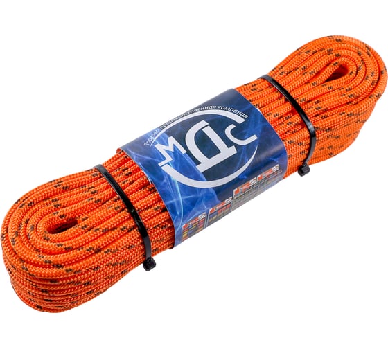 Изображение товара Полипропиленовый шнур ТОРГОВО-ПРОИЗВОДСТВЕННАЯ КОМПАНИЯ МДС, плетеный, 6 мм, 24 пр, 20 м 7930050320540