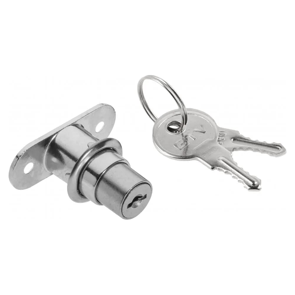 Изображение товара GTV No105 - замок мебельный для раздвижных дверей, врезной, цилиндровый, хром