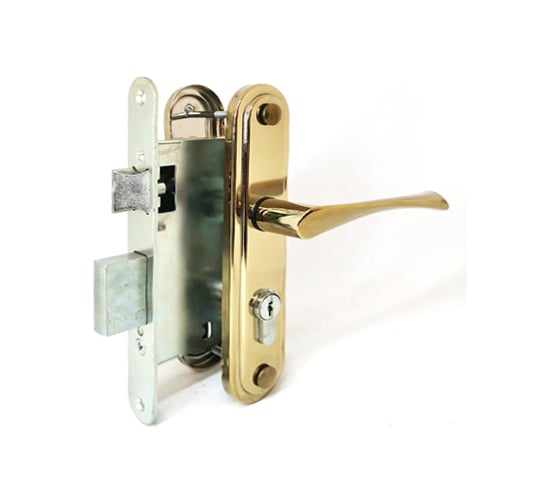 Изображение товара Врезной замок ЗЕНИТ Омега-ЗВ7 золото-лак 20428