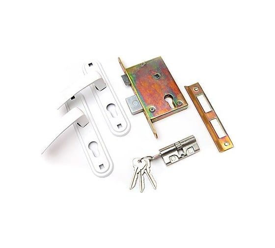 Изображение товара Врезной замок ЗВ4-3.05, белый, 9677 ЗЕНИТ 00009677