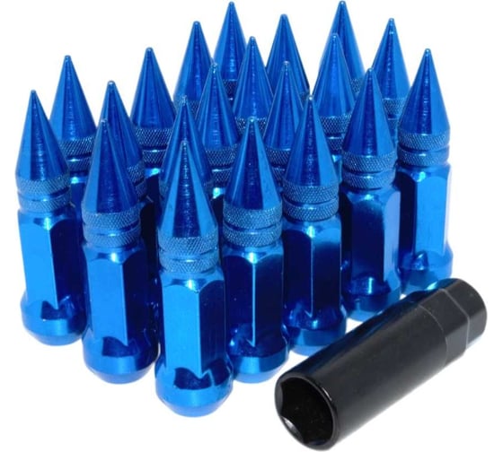 Изображение товара Комплект гаек тип Пика М12х1.5, Синий 20шт+1ключ STARLEKS KK911945SD/BL
