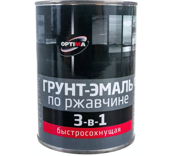 Изображение товара Быстросохнущая грунт-эмаль OPTIMA 3 в 1 0,8кг синяя 11598019