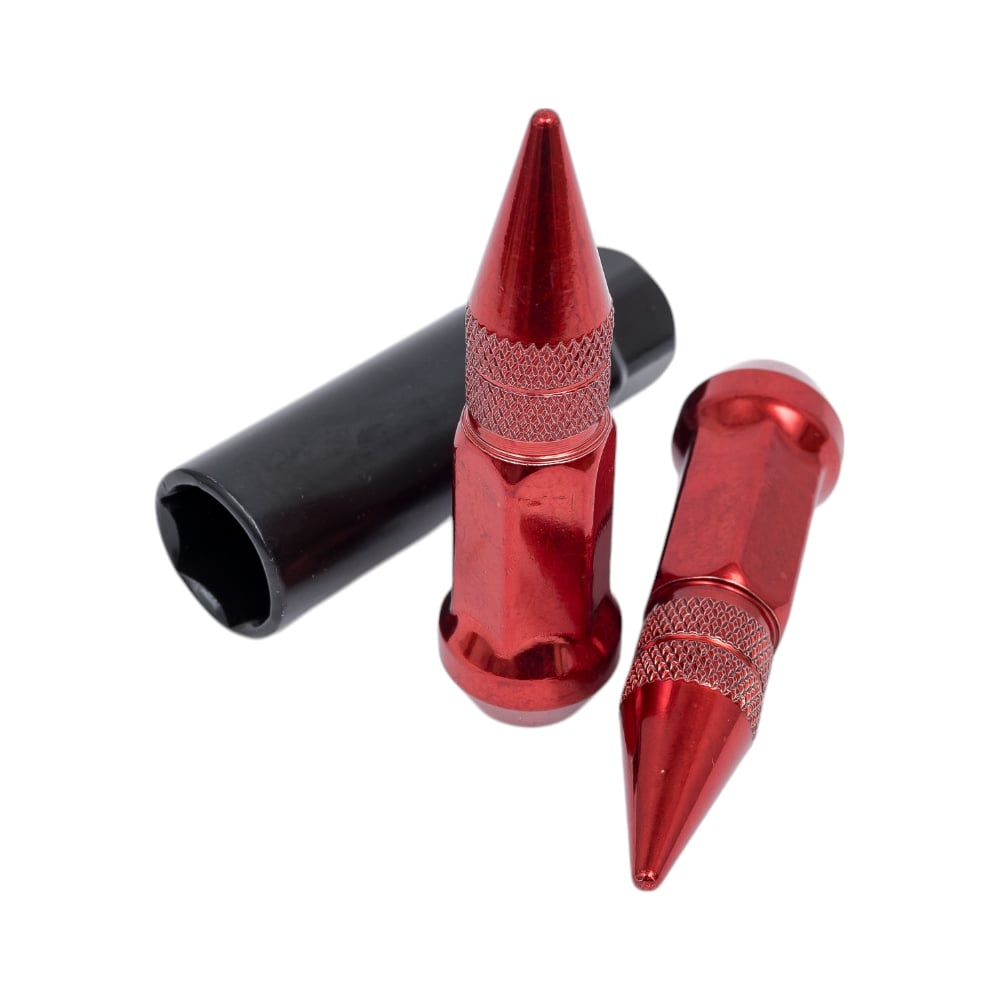 Изображение товара Комплект гаек Пика М1/2 высота 80мм красный 20 шт+ключ STARLEKS KK911942SD/RED