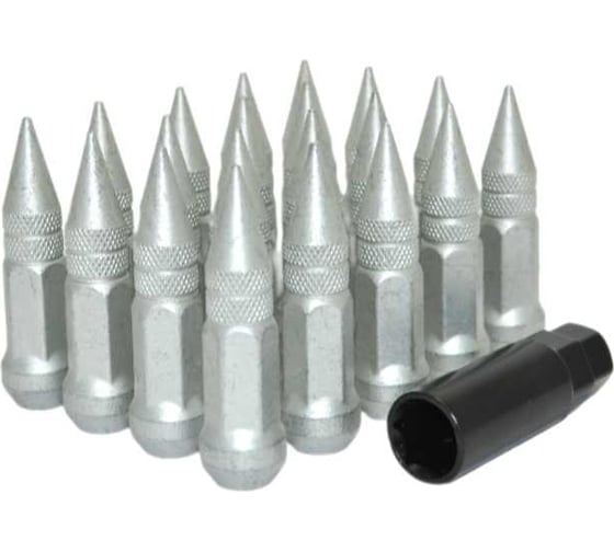 Изображение товара Комплект гаек тип Пика М12х1.25, высота 80мм Дакромет 20шт+1ключ STARLEKS KK911944SD/DAG