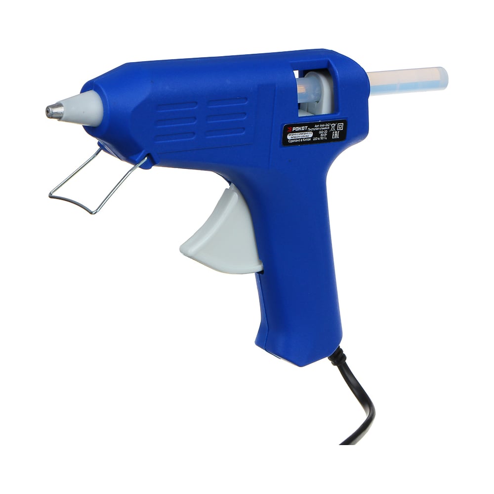 Изображение товара Электрический клеевой пистолет РОКОТ GG-80 80 Вт быстрый нагрев с защитой от капель