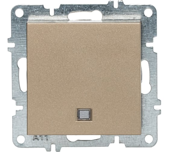 Изображение товара Выключатель односторнний Arvia electric с подсветкой цвет титановый 50052000201