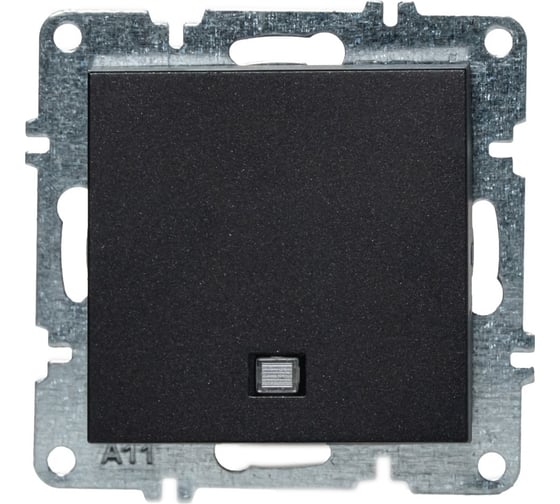 Изображение товара Выключатель односторнний Arvia electric с подсветкой черный 50072000201