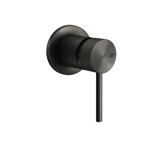 Изображение товара Смеситель встраиваемый Gessi Flessa однорычажный, на 1 выход, внешняя часть, цвет Black Metal Brushed PVD 54019.707