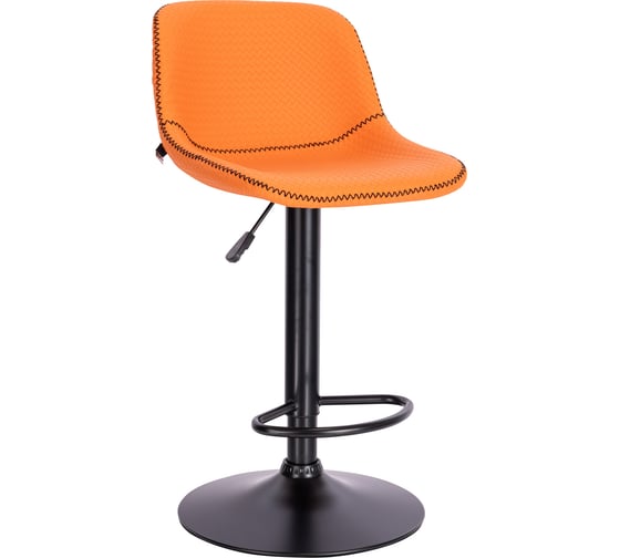 Изображение товара Барный стул Everprof Smile Black экокожа, оранжевый EP Smile B PU Orange
