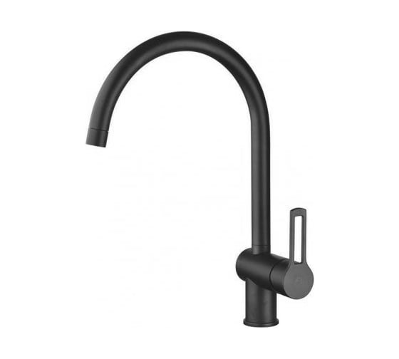 Изображение товара Смеситель для мойки с поворотным изливом Paffoni RINGO черный матовый RIN180NO 00227580