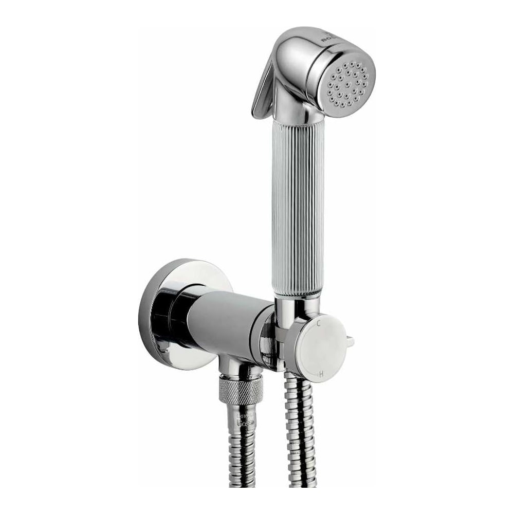 Изображение товара Гигиенический комплект Bossini Nikita Mixer Set смеситель душ шланг 1250 мм для биде классика