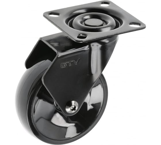 Изображение товара Мебельное колесо GTV CALIBRO диаметр 50 мм, черное, без стопора KM-CALIBRO-50MM-BH-20