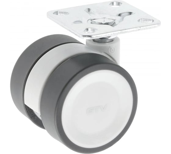 Изображение товара Мебельное колесо GTV CIRCO диаметр 50 мм, серое, без стопора KM-CIRCO-50MM-BH-19