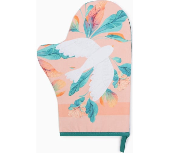 Изображение товара Варежка-прихватка Этель "Птичка" 20x28 см, саржа, 100% хлопок, ватин 250 г/м2 9892073